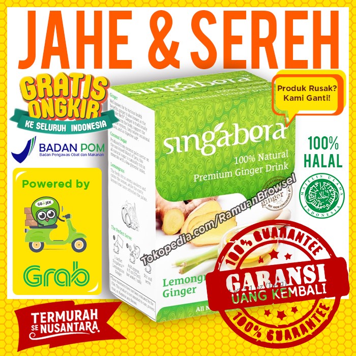 

Singabera Premium Ginger Lemongrass 12 Sachet Minuman Jahe Sereh (BERKUALITAS)