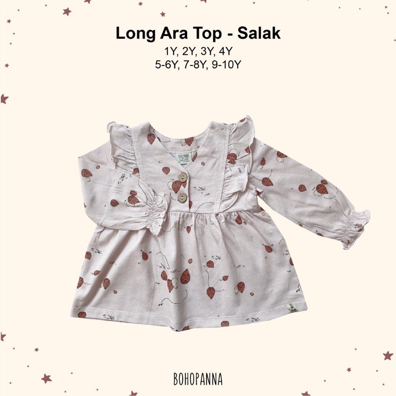 Bohopanna Long Ara Top (Atasan Anak Perempuan 1-10 Tahun)