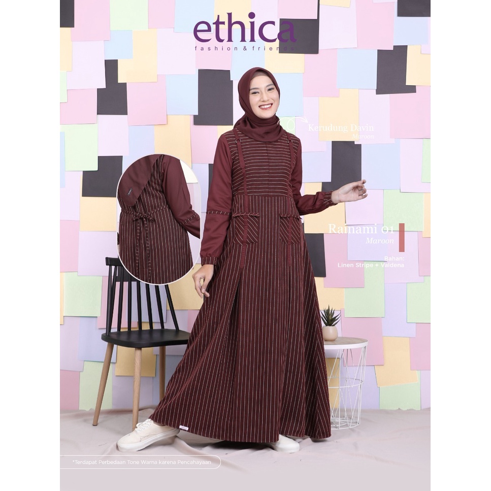 GAMIS TERBARU 2021 ETHICA RAINAMI 01 MAROON