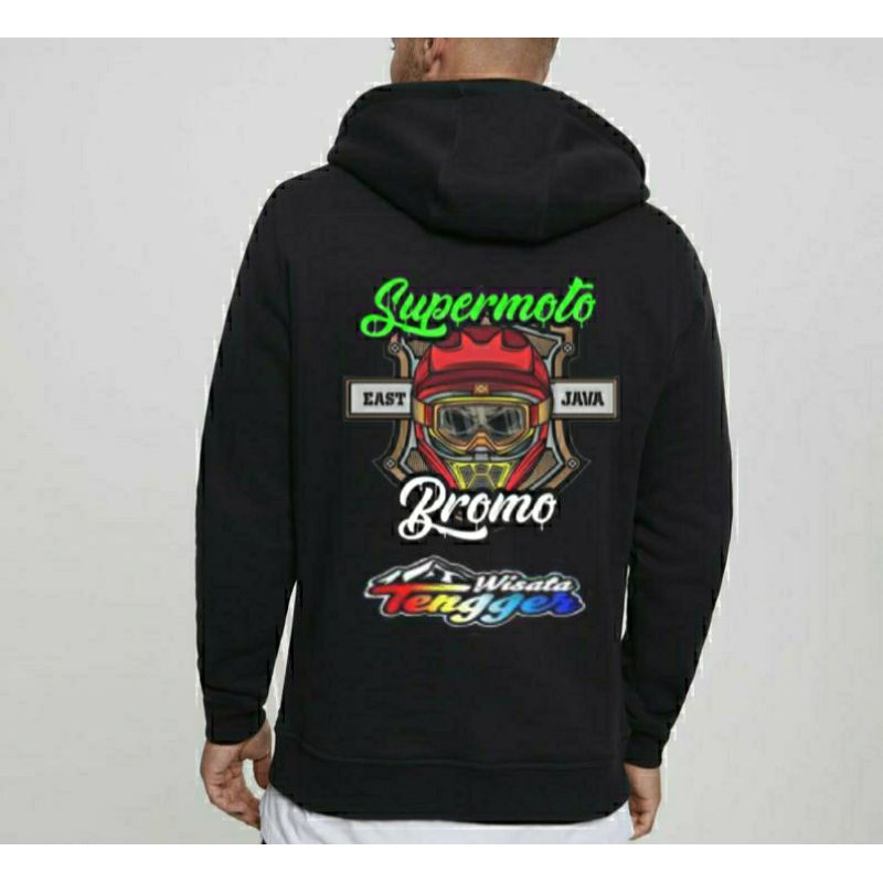 Hoodie CUSTOM WISATA BROMO Supermodyar Full Warna Depan Belakang Lengan Bigsize Jumbo Oversize