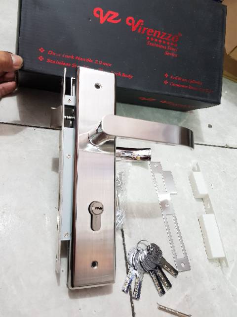 Kunci pintu besar virenzzo full stainless tebal anti karat PROMO