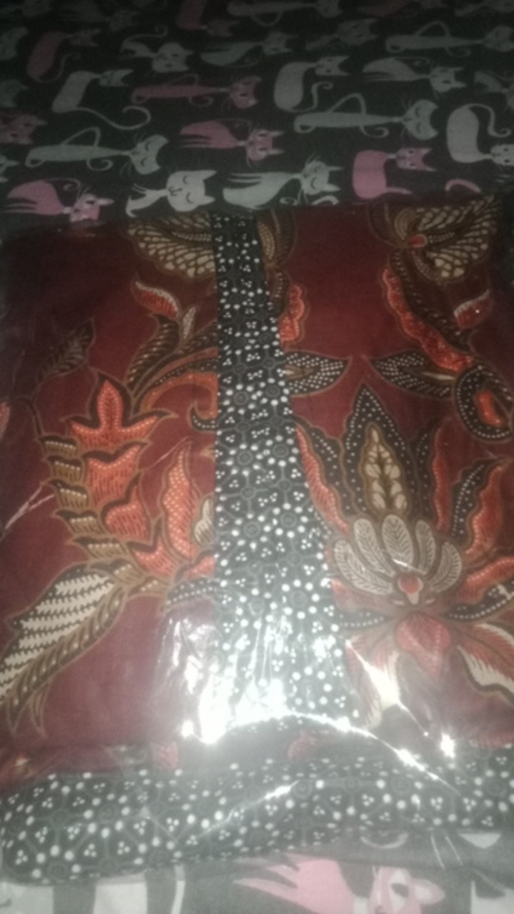 Kemeja Batik Lengan Panjang 021 Risna Batik Hrb026 Hem Batik Murah Seno Sogan Bakung Padi Manggar