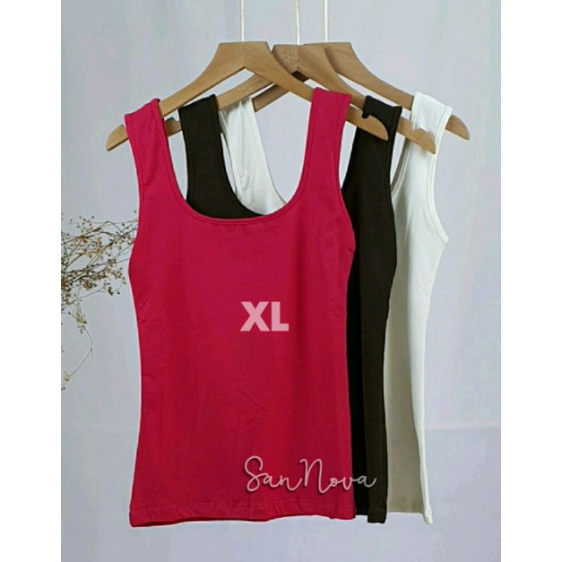 TANK TOP TALI LEBAR XL/CAMISOL TALI LEBAR XL/ SINGLET WANITA