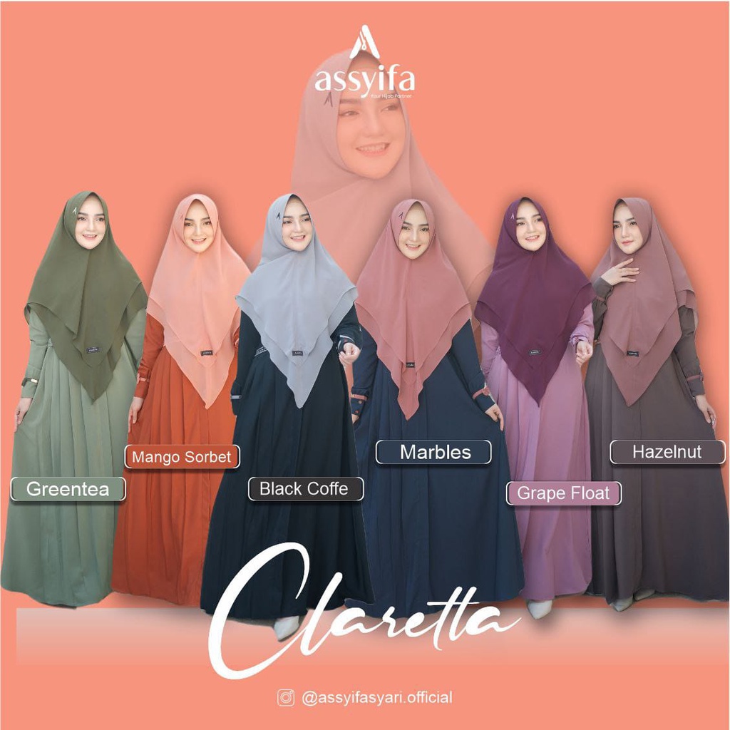 TERBARU GAMIS CANTIK CLARETTA SERIES BY ASSYIFA