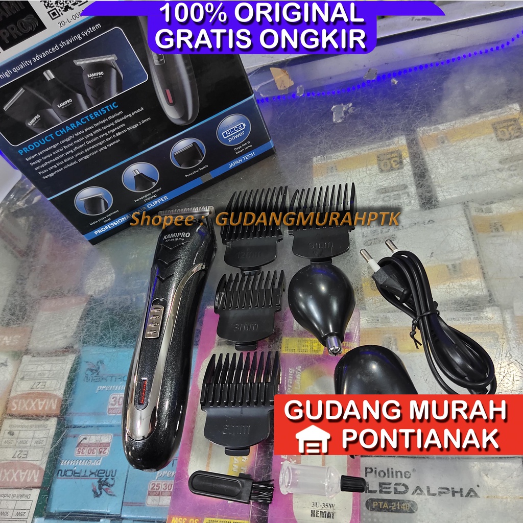 Alat Cukur Rambut Kumis Jenggot Hair Clipper KAMIPRO KP-9419 Charge Portable bisa di bawa jalan jalan