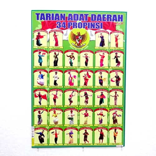 Jual Poster Tarian Adat Daerah Indonesia Shopee Indonesia Riset