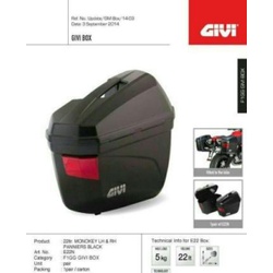 Unik Box Givi E22side box givi E22sidebox Givi E22box samping givi E22 dan breket sb2000 original gi
