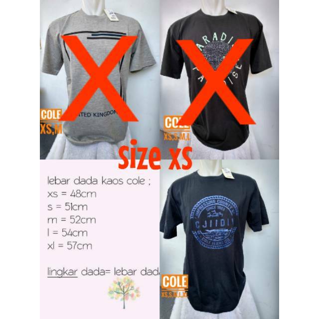 Kaos Cole size XS (warna navy)