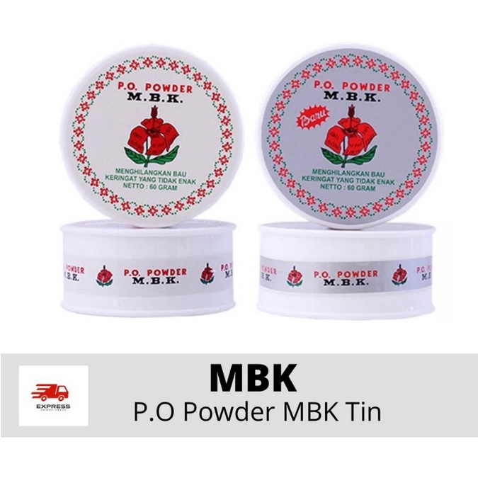 ⭐BAGUS⭐ [BULAT] M.B.K Deodorant Bedak 60gr Tin Pot | P.O Powder MBK Tawas Ketiak Anti Bau Biang Keringat