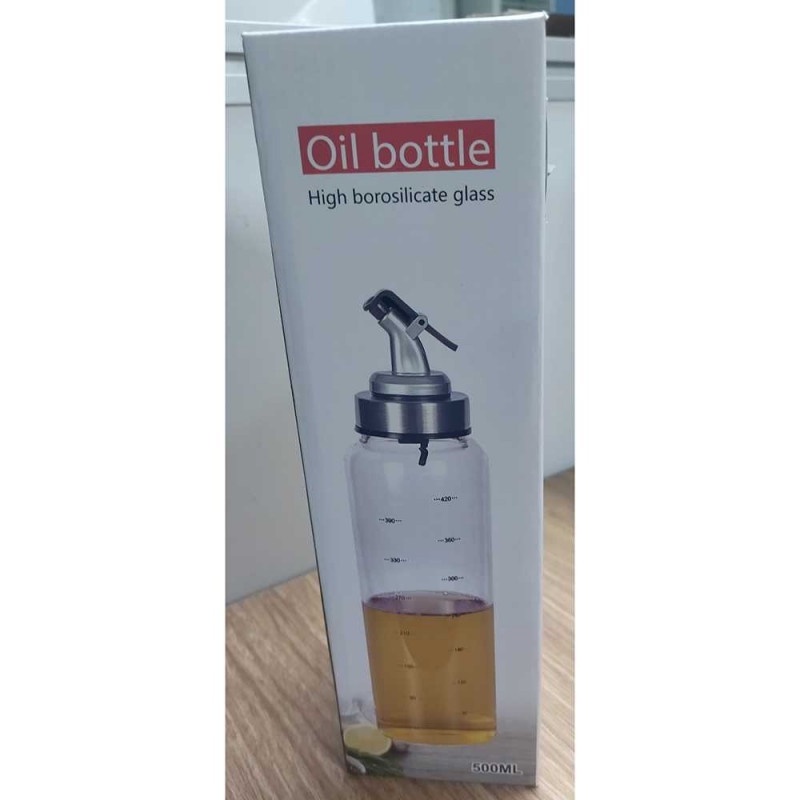 Botol Kaca Wadah Minyak Olive Oil Sirup Saos 300ML