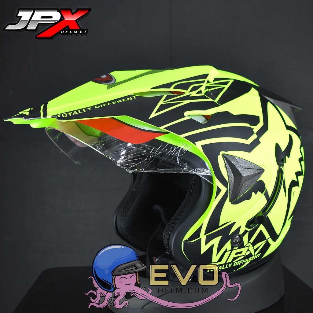 HELM JPX SUPERMOTO_WILD RIDER - FLUO YELLOW DOFF/BLACK
