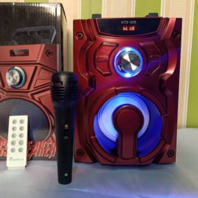 Speaker bluetooth karaoke KTS 926 free mic big sound 1 hp konek 2 speaker sekaligus