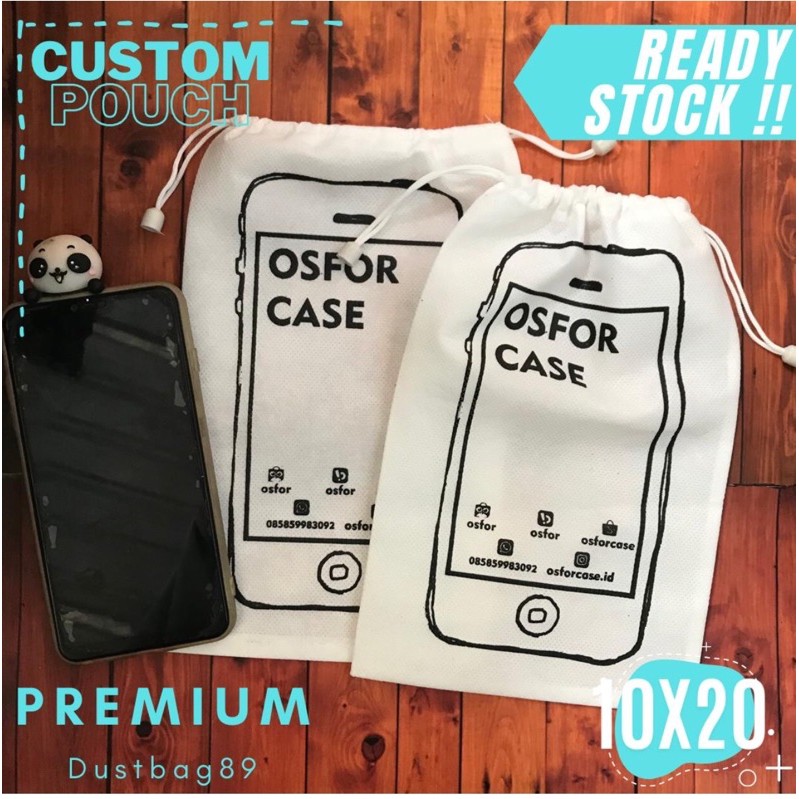 DUSTBAG CUSTOM | POUCH HP | TAS SERUT GRATIS SABLON | FS 10X20