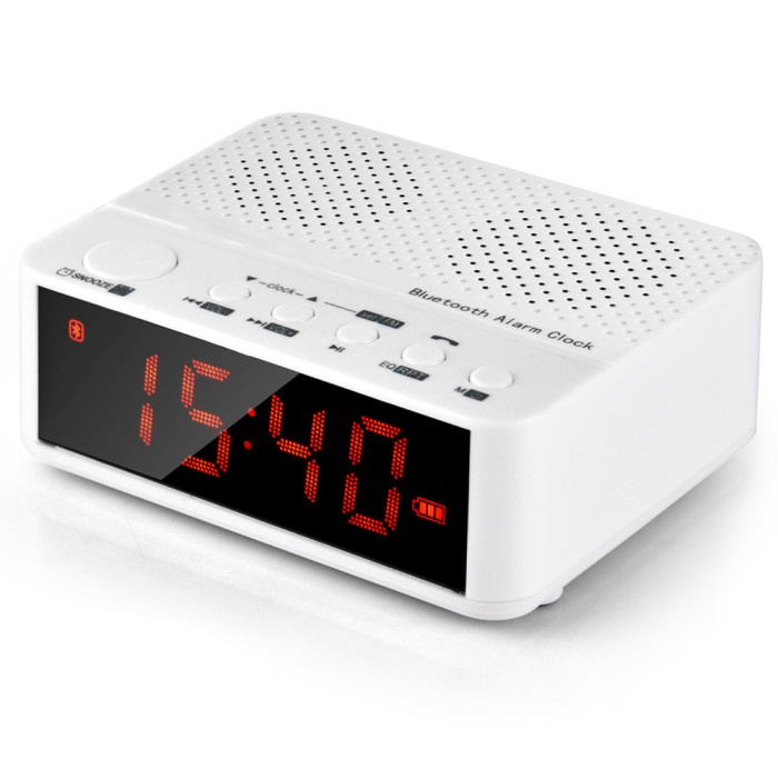 Speaker Mini Bluetooth + Radio FM + Jam Meja + Jam Weker Digital