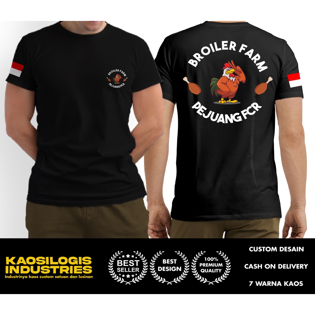 Kaos Baju Broiler Farm Pejuang FCR Peternak Ayam - Kaosilogis