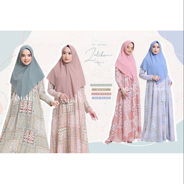 ZALIKA DRESS AMIMA - Gamis amima baju muslim busana muslim dress adem gamis kondangan dress kuliah