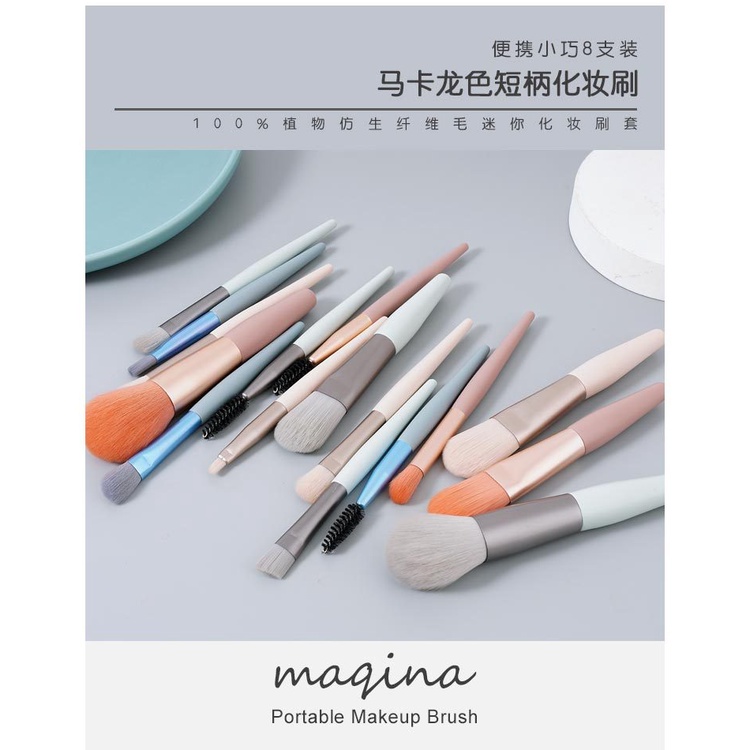 [Original] Kuas Kosmetik Lameila 1 Set, Brush Set 8pcs Professional makeup tools/Kuas Makeup/Kuas Kosmetik/Brush Set/Brush Kosmetik/Brush Makeup/Set Kuas Makeup/Alat Makeup