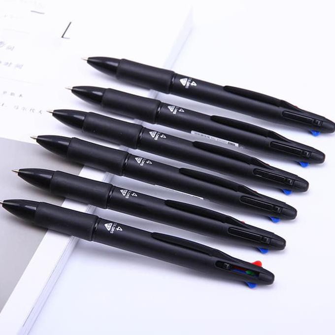

3Pcs Deli 0.7mm 4 in 1 Colorful Ballpoint Pen Multicolor