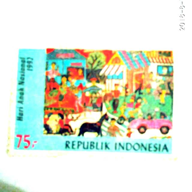 Perangko Indonesia hari anak Nasional 75 1992