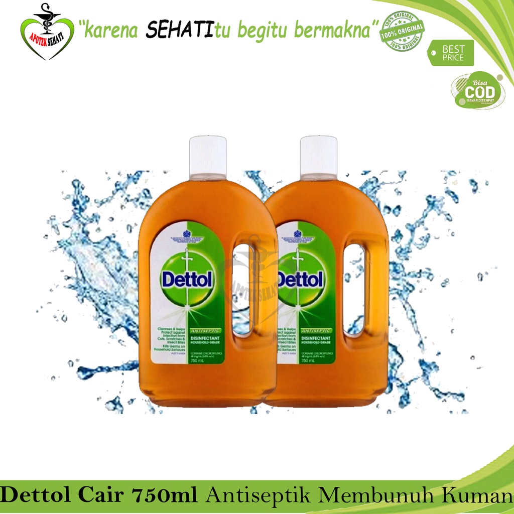 Original Dettol Antiseptic Liquid Botol Anti Bakeri Cairan Antiseptik