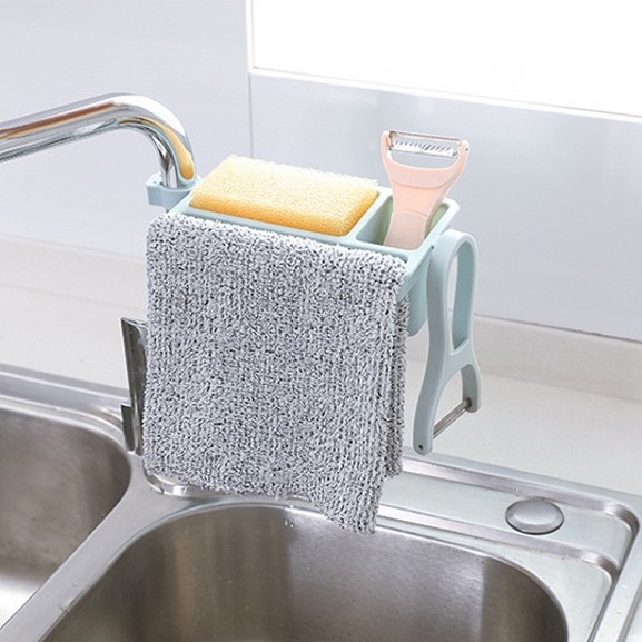 3-in-1Multi-function Sink Faucet Drain Rack / Cleaning Cloth Drying Rack