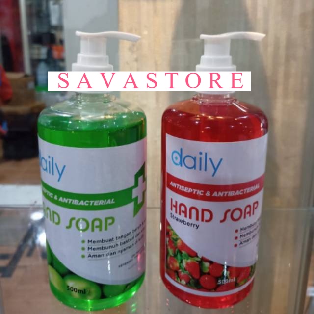 Sabun Cuci Tangan Daily Antiseptik &amp; Antibakteri HandSoap 500ml Apel