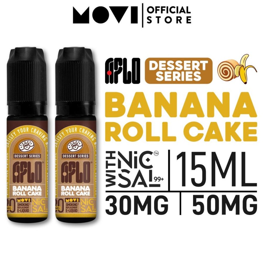 SALTNIC LIQUID AUTHENTIC AFLO BANANA ROLL CAKE SALT NIC 15ML 30MG 50MG