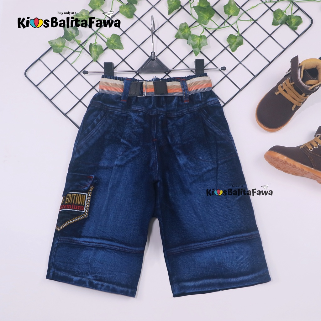 Celana Jeans Uk. 5-7 Tahun / Celana Levis Pendek Anak Laki Denim Polos Distro Cowok Murah