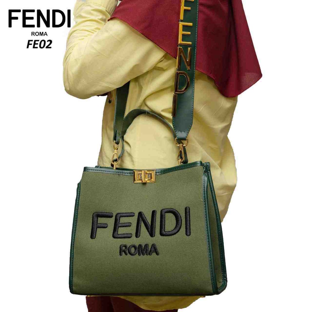 F FE02 Canvas Peekaboo X Tote Bag