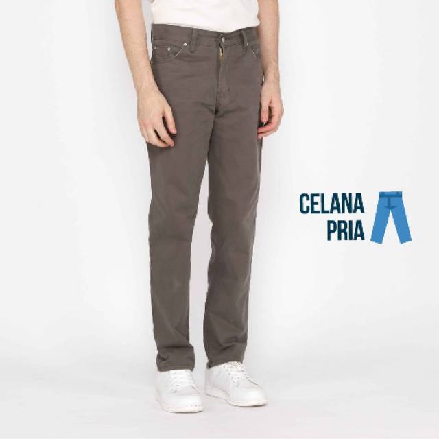 Celana Pria Kanvas Slim Fit