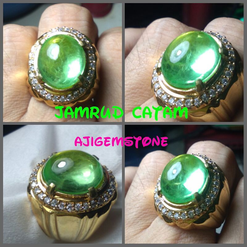 cincin batu permata Jamrud catam Opal super hq termurah