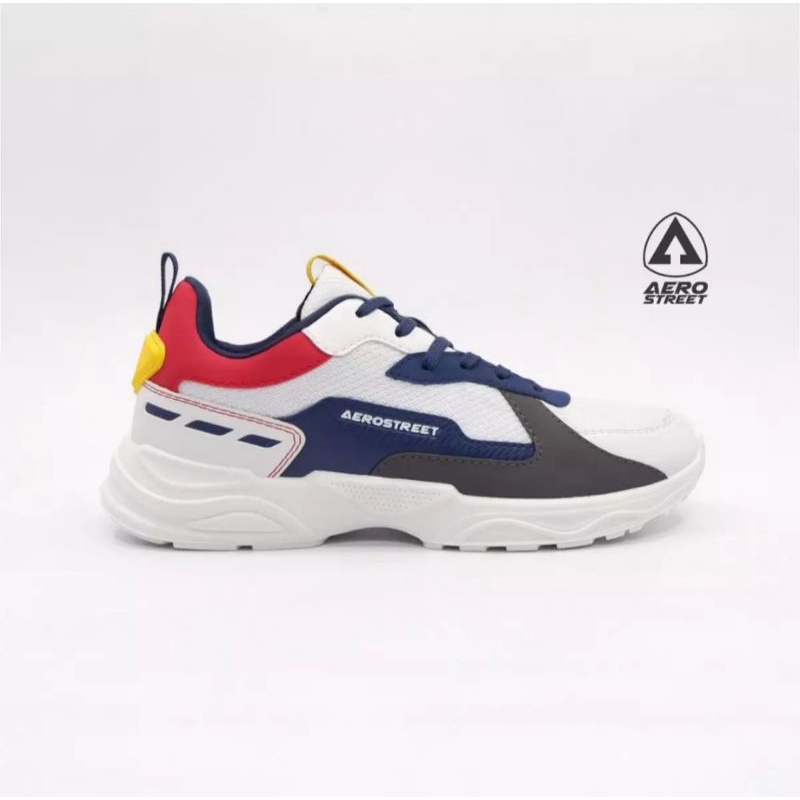 Aerostreet Riku Putih Biru Merah BNIB - Sepatu Sneakers