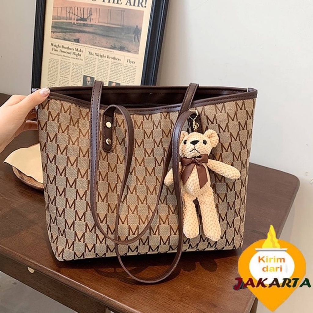 (2Pc Bisa 1Kg)GTBI998874299  New arrival  !!! Tas Tote  Tas Wanita Import Premium + Boneka