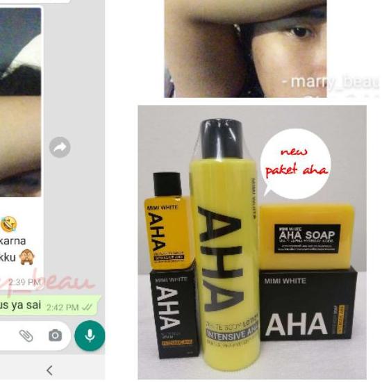 PAKET AHA WHITENING SERUM AHA SABUN LOTION MIMI WHITE