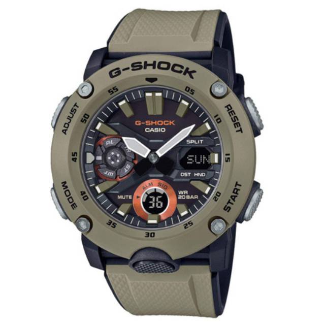 Jam Tangan Pria Casio G-Shock GA-2000-5ADR Original-Coklat