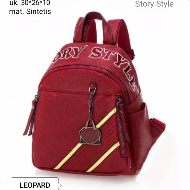 Tas ransel kulit EMOLY-STORY /tas backpack history /tas punggung kulit