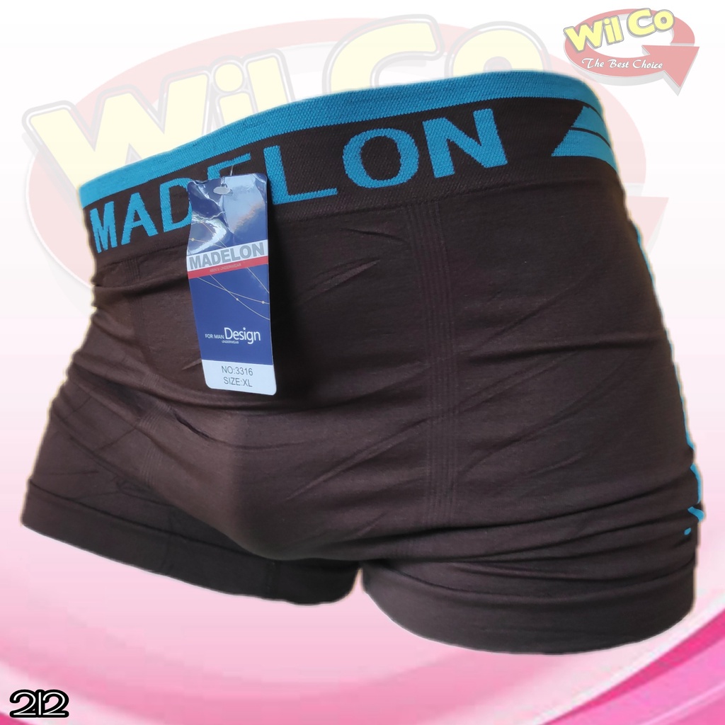 K212 - [Harga Per 1 Potong] CELANA DALAM [BOXER] PRIA MADELON SIZE M - XL