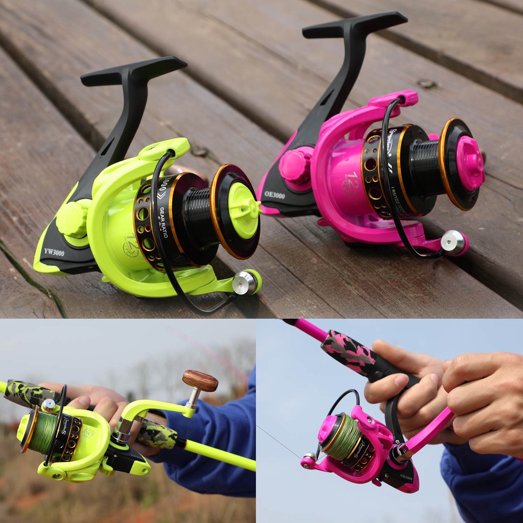 Sougayilang 12BB Metal Spinning Reel 5.0: 1 Rasio Gear Reel Pancing Air Tawar 1000-3000 Series untuk Fishing Tackle