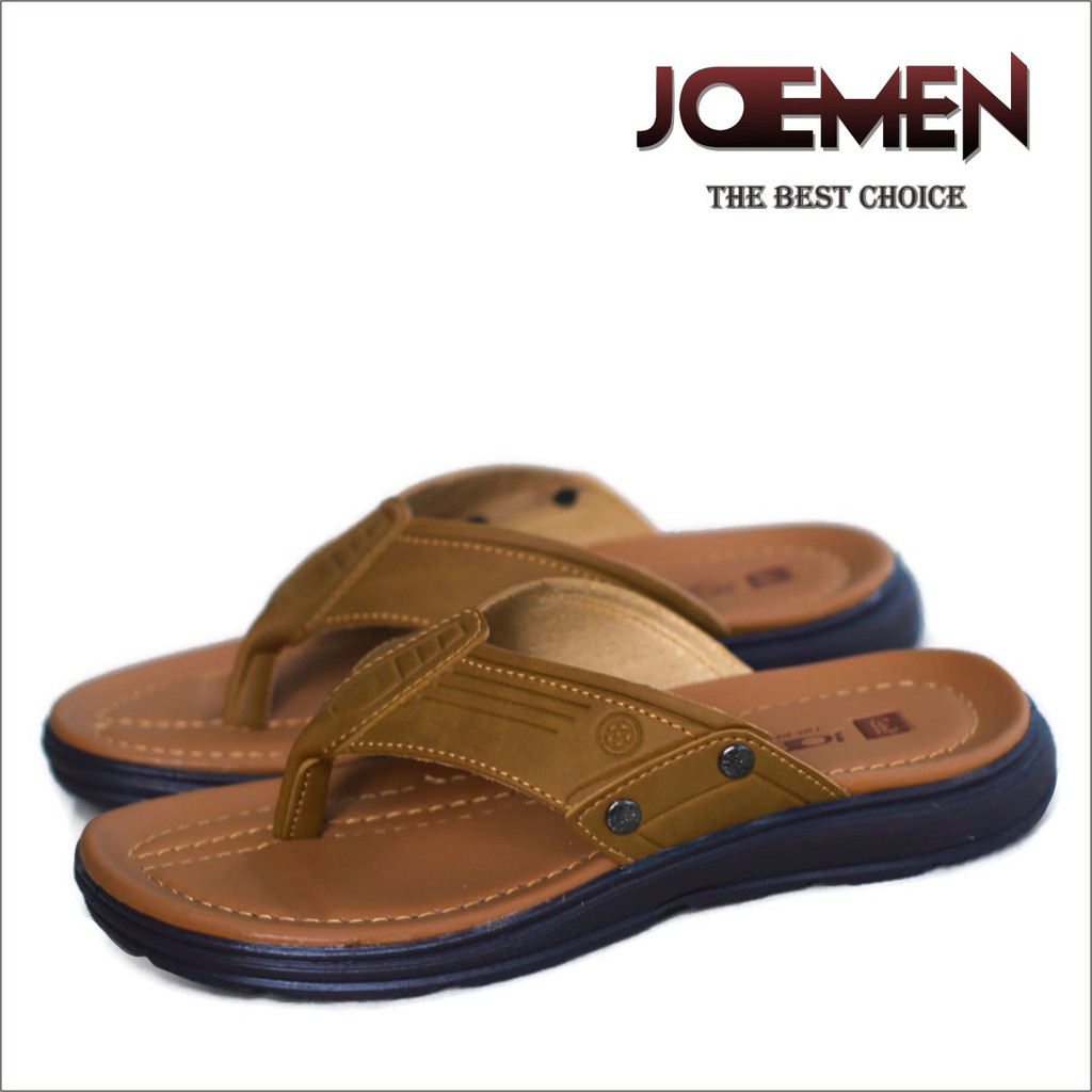 Sandal Pria Kulit Joemen S 20 Original Pria Jepit Import-MOKA
