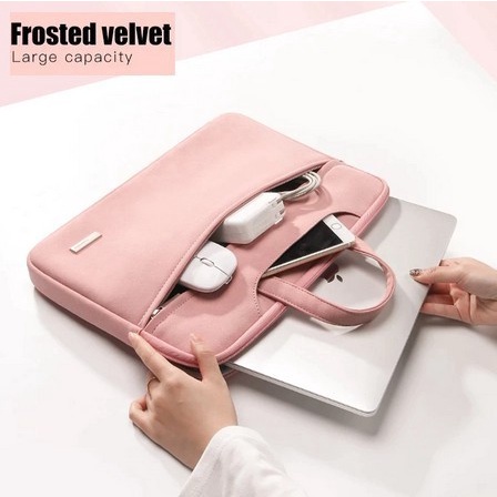 Laptop ASUS VivoBook S14 M433IA 14 Inch Tas Laptop Jinjing Sleeve Leather Premium Cover Bag With Str