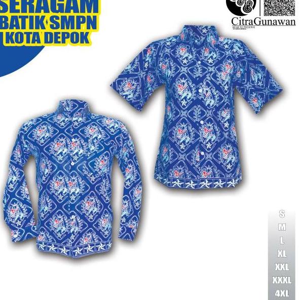 SERAGAM BATIK SMP - BATIK DEPOK RESMI –COL.02Jn22ˣ