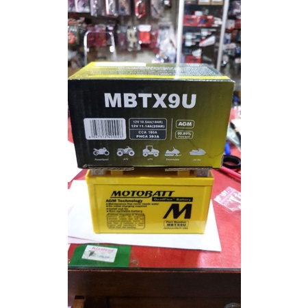 Aki MBTX9U ( aki ninja 250 fi ) motobatt