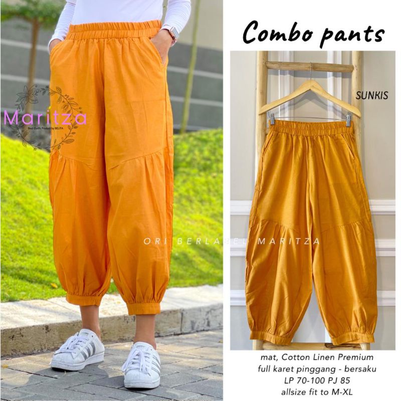 Combo pants celana baggy bahan by maritza