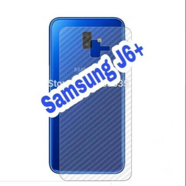 carbon fiber Samsung J6 PLUS j6+ back screen guard anti gores BELAKANG