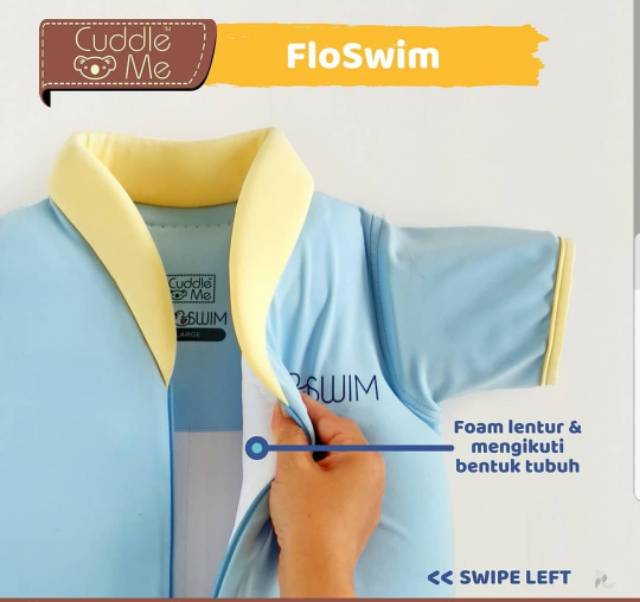 Floswim baju renang mengapung anak cuddle me usia 1 2 3 4 5 6 7 8 9 tahun size S M L XL