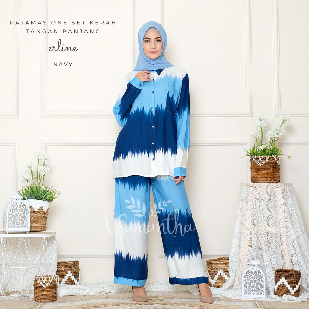 Pajamas / Piyama One Set Kemeja Tie Dye