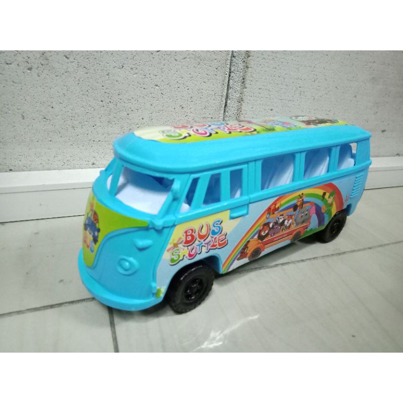 LT 109 - MURAH!! Mainan anak school bus I bis warna warni  ditarik meluncur LT109