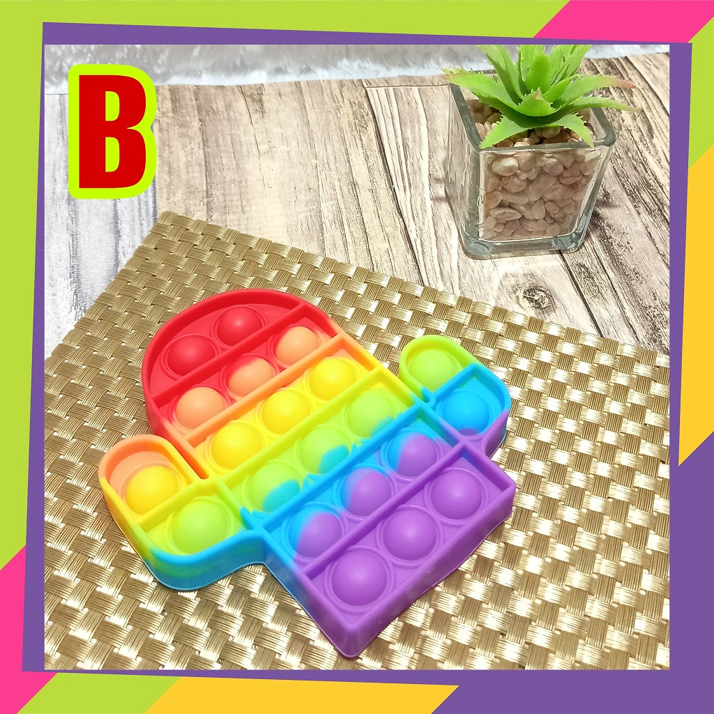 1545 / Pop it fidget push sensory / Pot bubble sensory toy penghilang stress / Toys bubble stress relieve pop-B. 13 CM