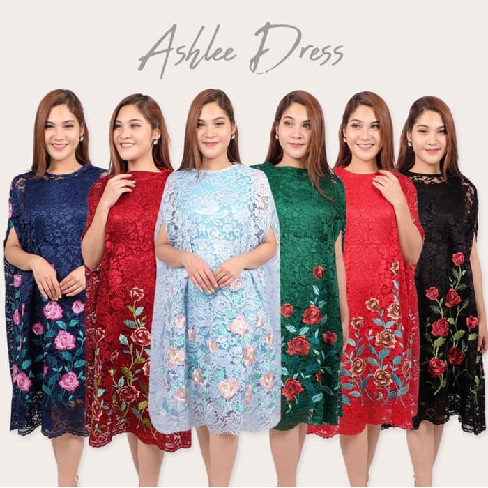 BEST DEAL ASHLEE KAFTAN BRUKAT WANITA / TUNIK BROKAT /KAFTAN NAGITA MURAH GROSIR B00095