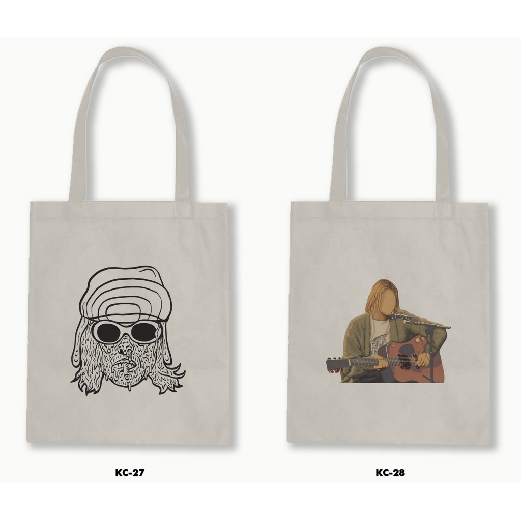 TOTE BAG BLACU - KURT COBAIN / NIRVANA 02